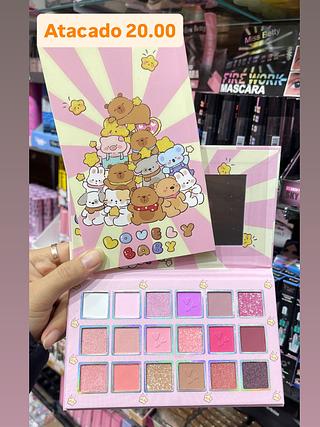 Paleta de sombras capivara c / 18 cores