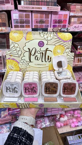 Iluminador com pincel e espelho my life