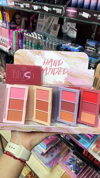 Paleta de blush com 3cor hand patinho