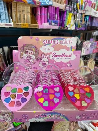 Paleta de sombras coração infantil Sarah’s Beauty